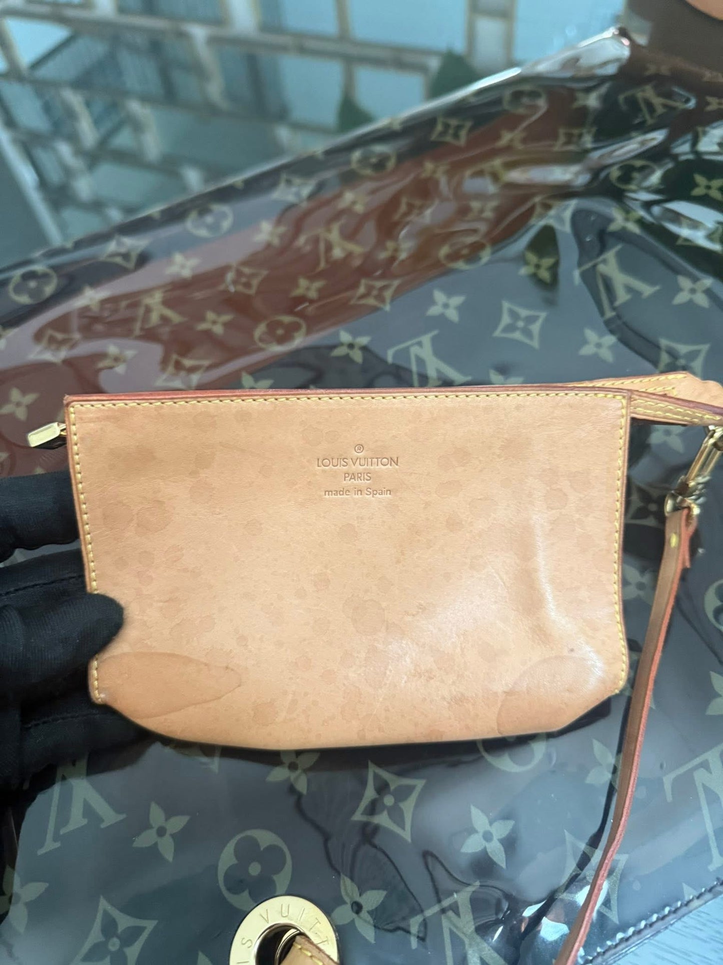 Clear Monogram Vinyl Cabas Cruise GM Tote with Pouch 📅 Year: 2000