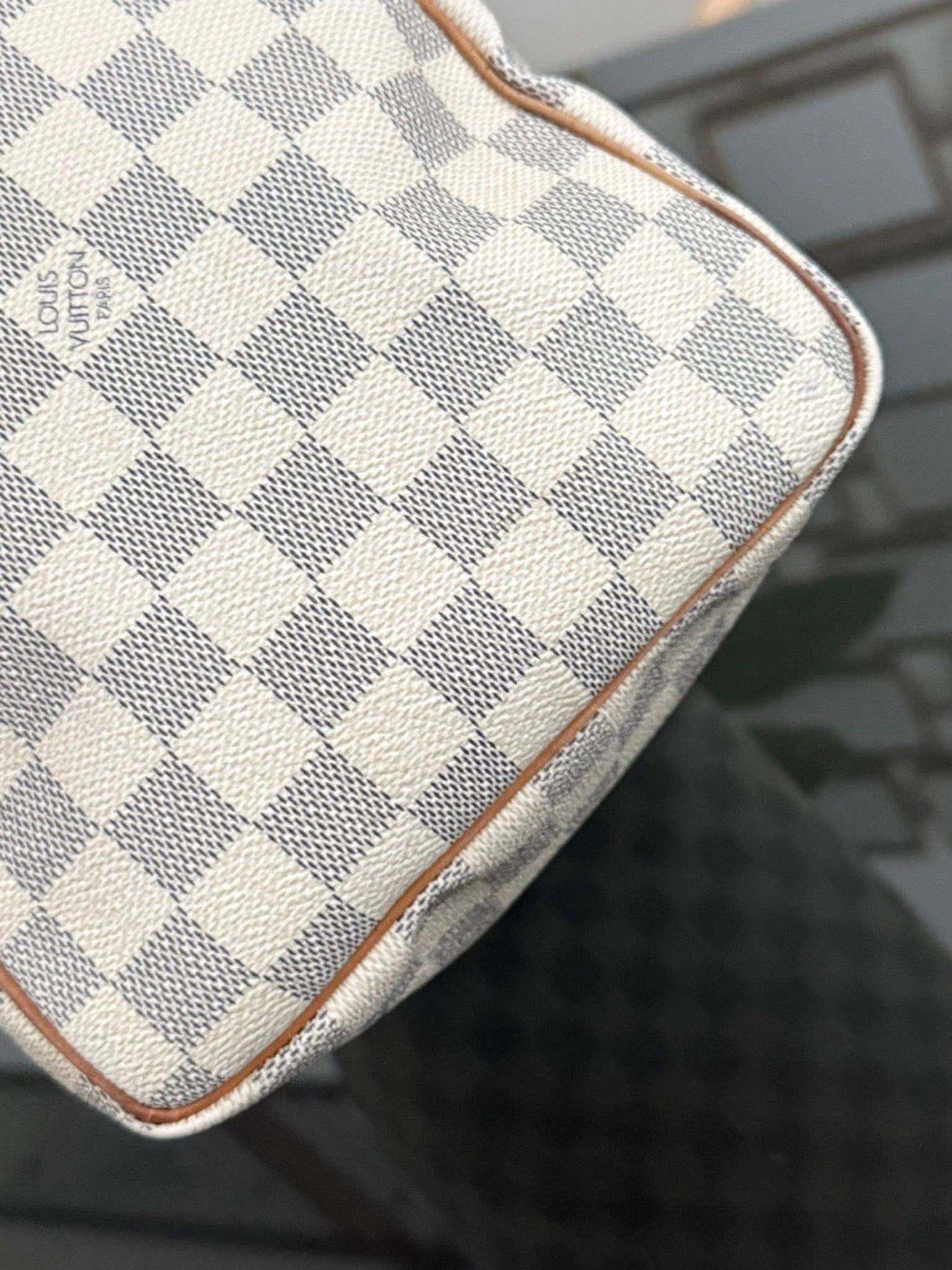Speedy 30 in Damier Azur with lock 🔐 key, Insert Organizer and Non branded twilly -🗓️ Year 2010