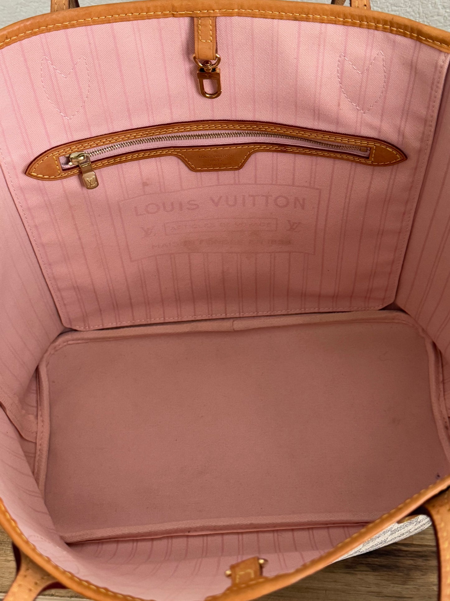 Neverfull MM Azur in Rose Ballerine with Dustbag -Year: 2018