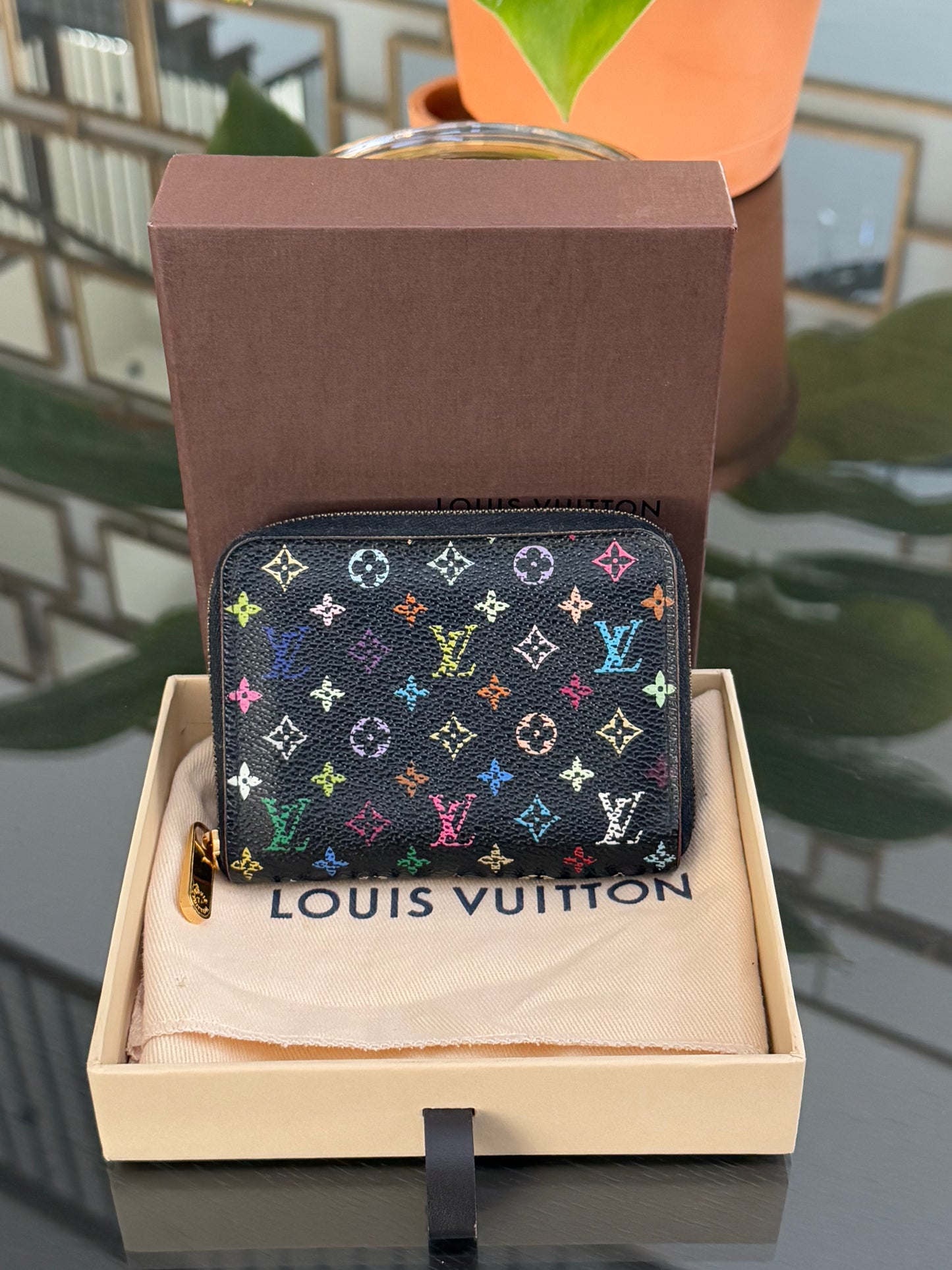 Multicolor Zippy Compact Wallet with Box and Dustbag -Year: 2010