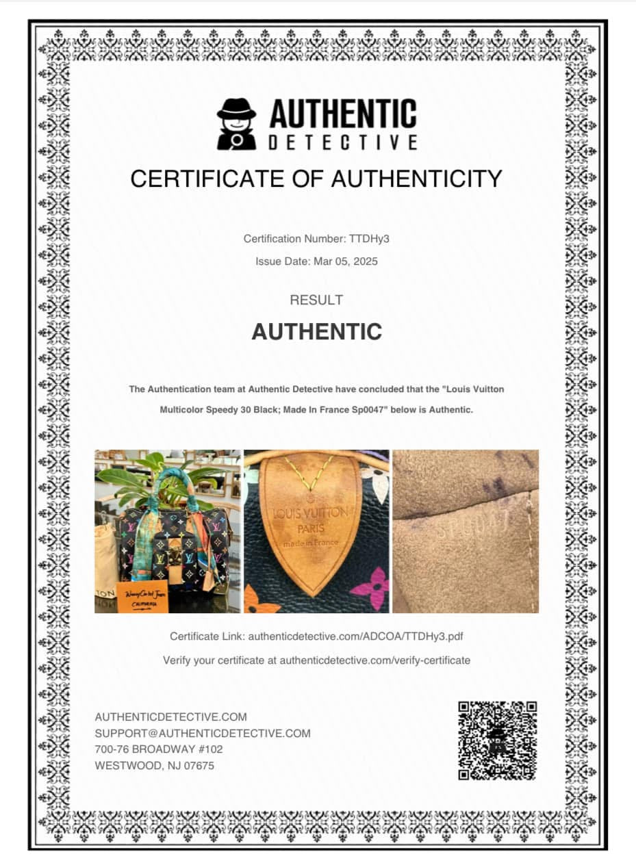 Multicolor Speedy 30 with Dustbag and generic twilly set 📅 Year: 2008