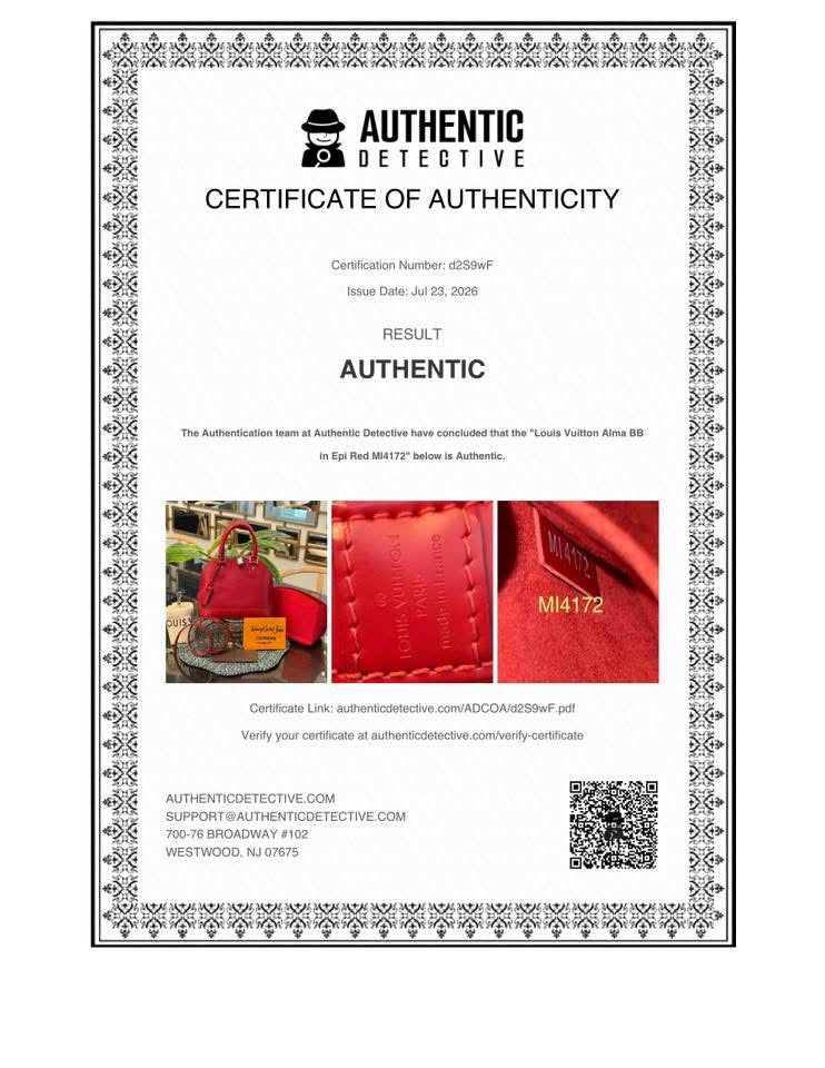 Alma BB in Epi Red with Clochette, Lock 🔐 keys, Original Strap, Dustbag and Insert Organizer 🗓️ Year: 2012