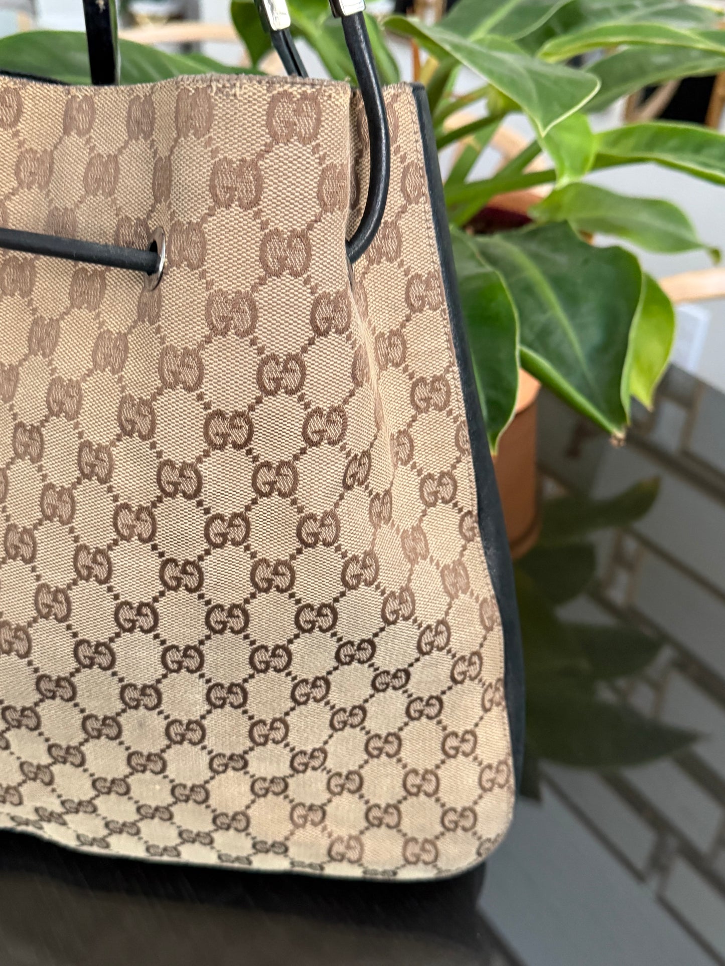 Gucci GG Canvas Drawstring Bag