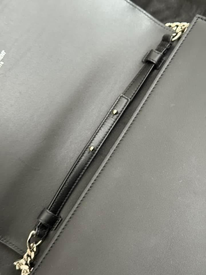 Kate Stars Calfskin Leather Chain Clutch Crossbody 📦 With Box, Dustbag, Cards, and Paper Bag