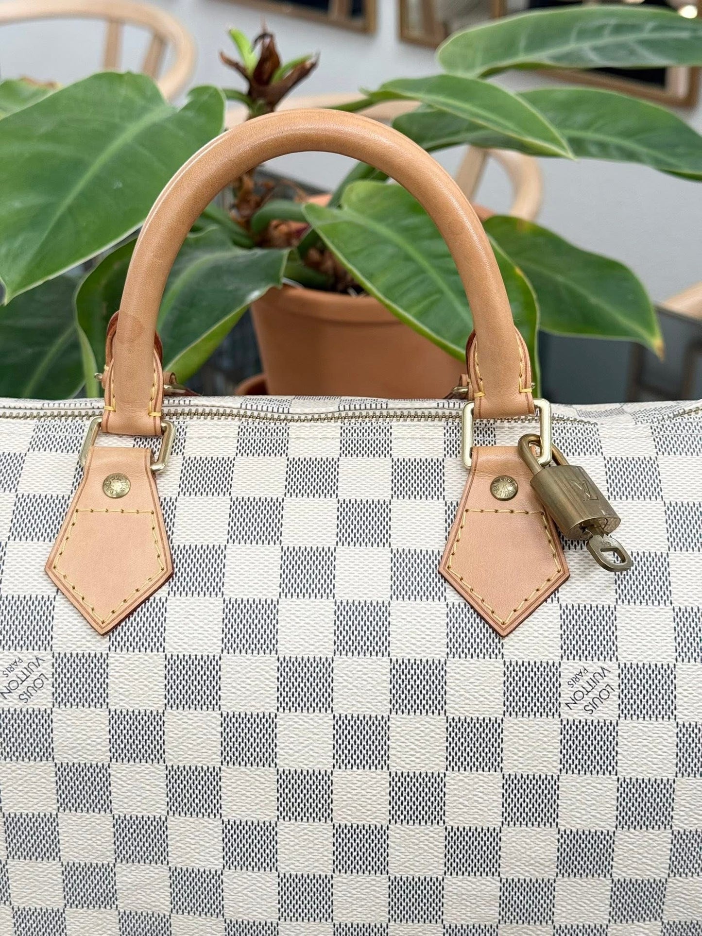 Speedy 30 in Damier Azur with lock 🔐 key, Dustbag and Insert Organizer -🗓️ Year 2012