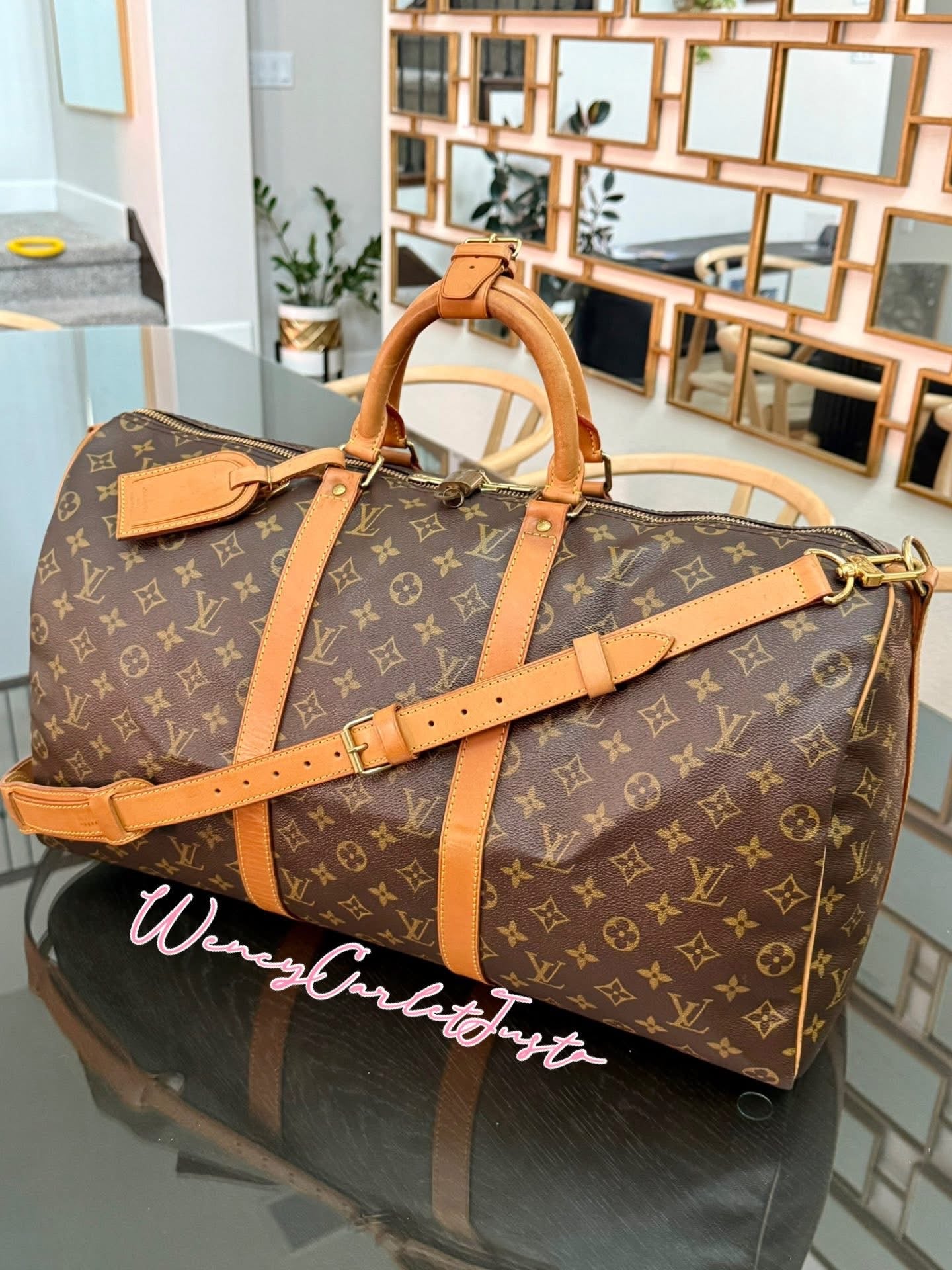 Keepall 50 Bandoulier with Original Strap, 🔐 Lock, Key , Poignet and Luggage Tag 📅 Year: 1993