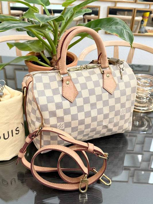 Speedy 25 Bandoulier in Azur with Strap, lock 🔐 keys,  Dustbag and Insert Organizer 🗓️ Year 2013