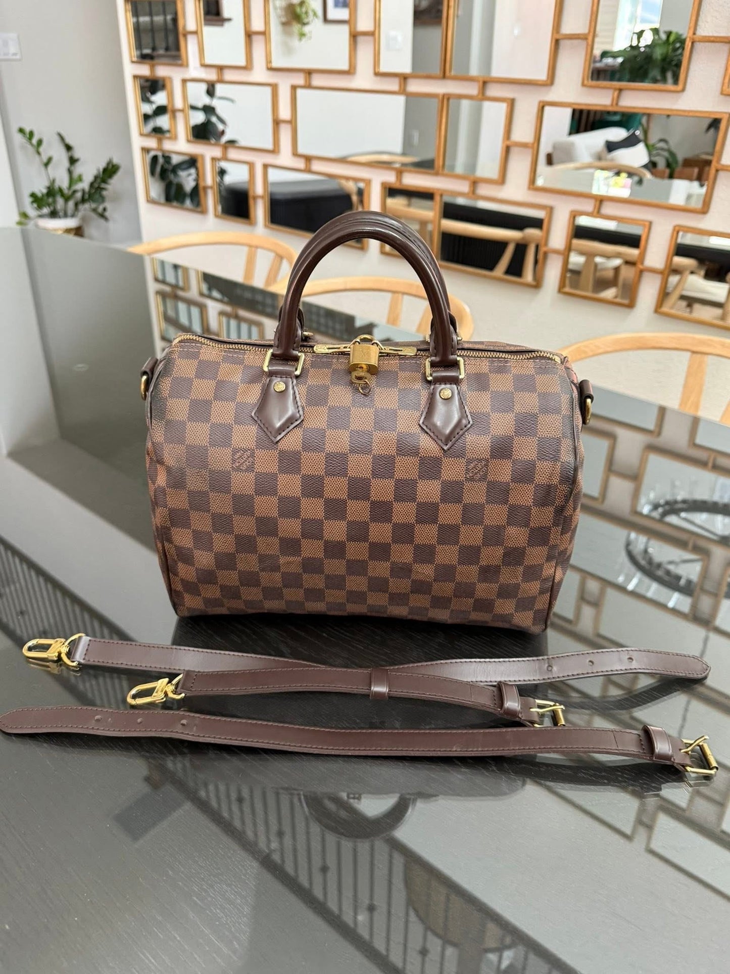 Speedy 30 Bandoulier in DE with 🔐 lock, Key, Original Strap, Insert Organizer and Dustbag -🗓️ Year: 2018