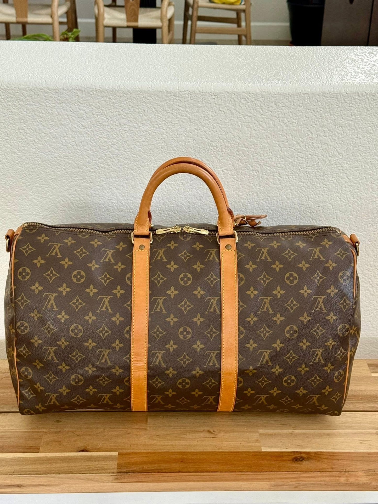 Keepall 50 Bandoulier with Luggage Tag and Poignet 📅 Year: 1995