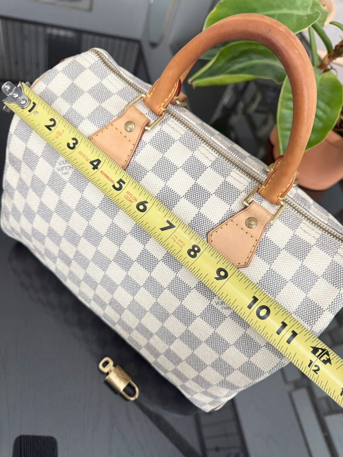 Speedy 30 in Damier Azur with lock 🔐 key, Insert Organizer and Non branded twilly -🗓️ Year 2010