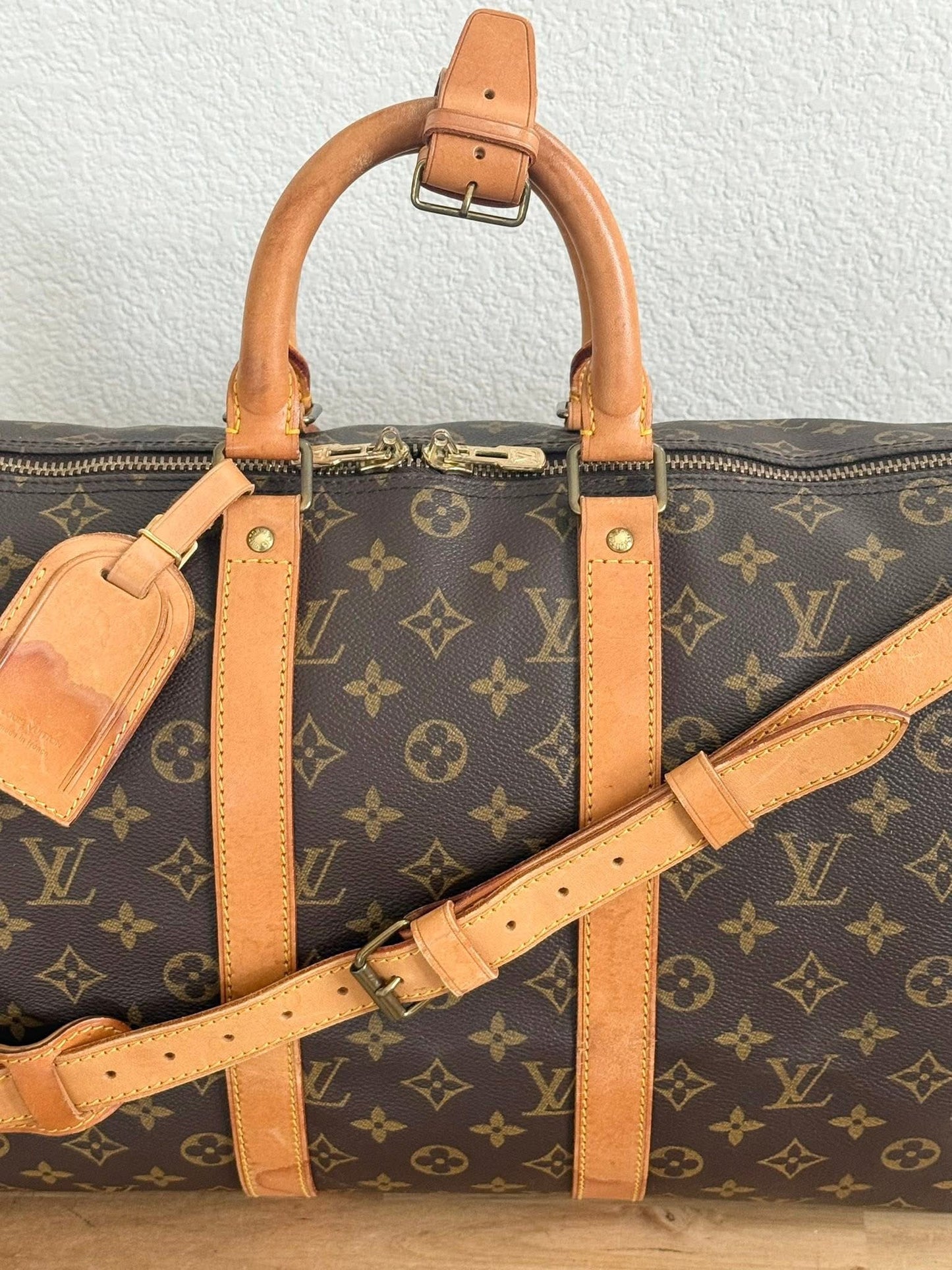 Keepall 45 Bandoulier with Original Strap , Luggage Tag and Poignet 📅 Year: 1989