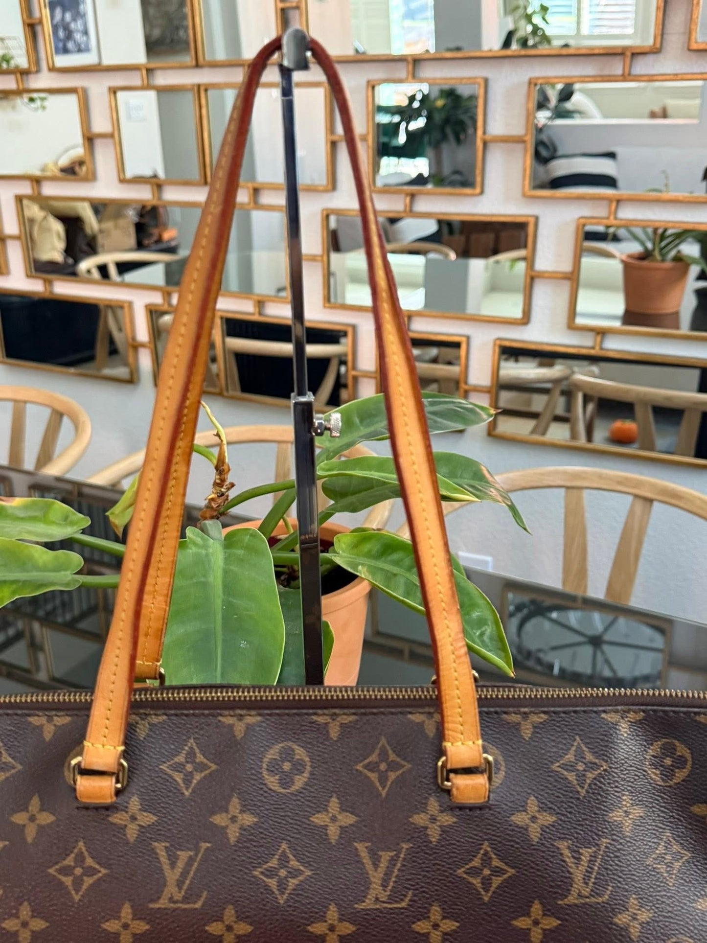Monogram Lena MM Tote with Non branded Twilly 🗓️ Year: 2016