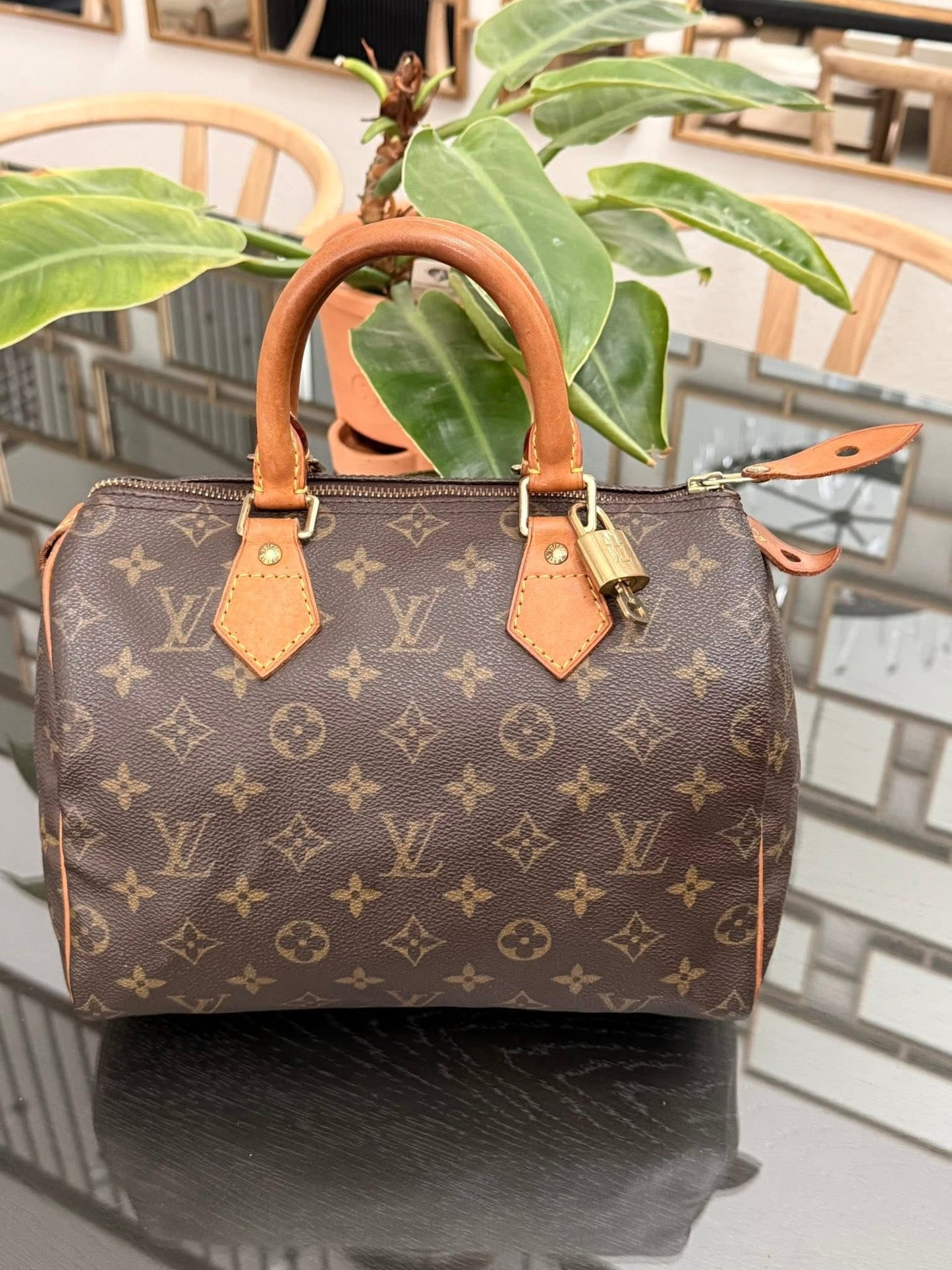 Speedy 25 in Monogram with Lock 🔐 and Key -🗓️ Year: 2000