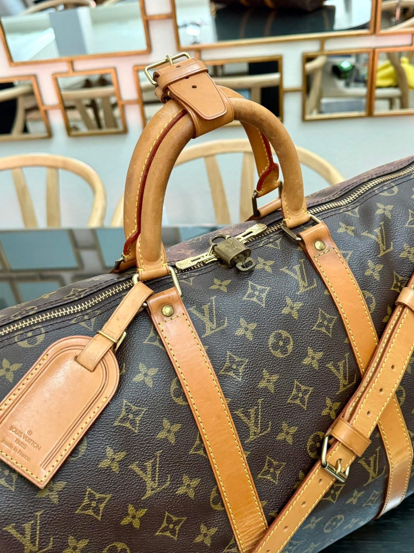 Keepall 50 Bandoulier with Original Strap, 🔐 Lock, Key , Poignet and Luggage Tag 📅 Year: 1993