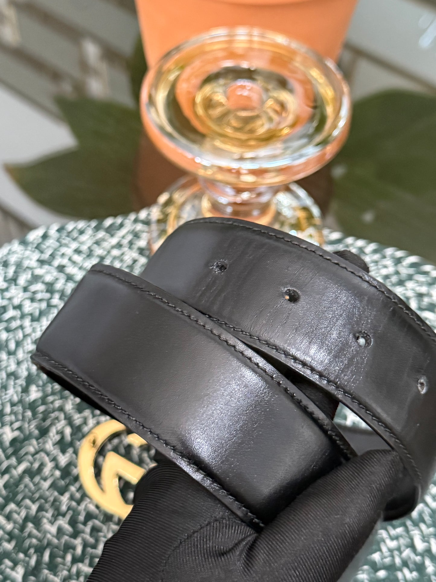 GU CCI Vintage Leather Belt -🗓️