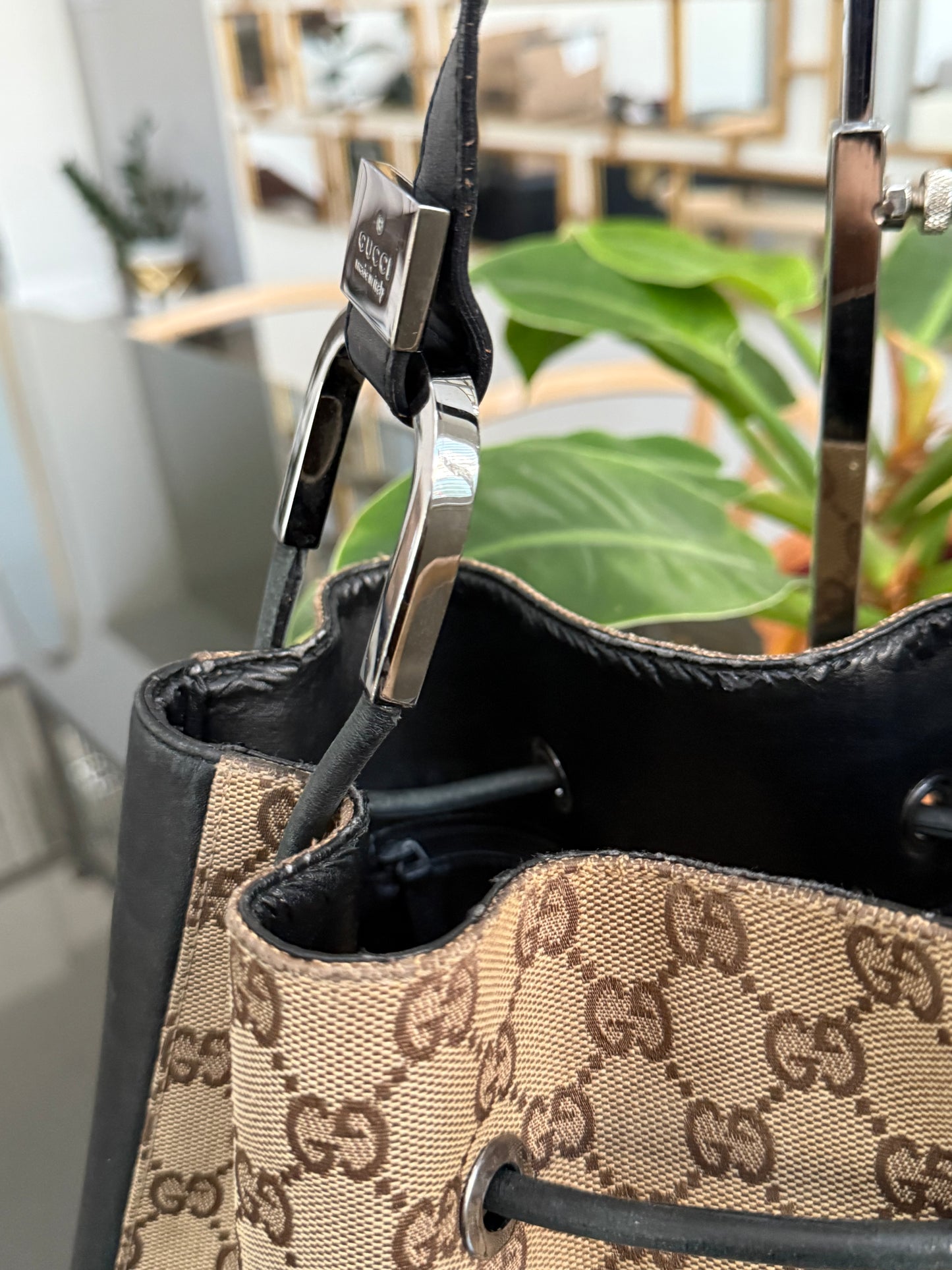 Gucci GG Canvas Drawstring Bag