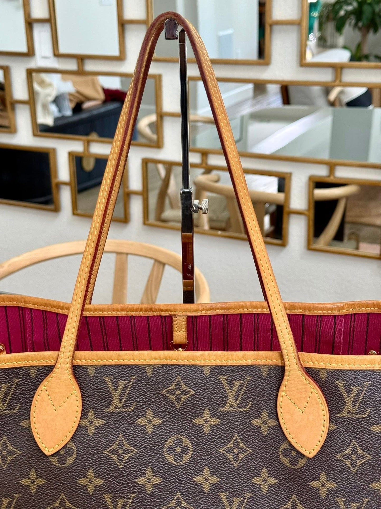 🌺Neverfull MM Monogram in Peony with Dustbag -🗓️ Year: 2016