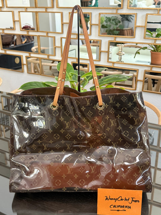 Clear Monogram Vinyl Cabas Cruise GM Tote- 📅 Year: 2000