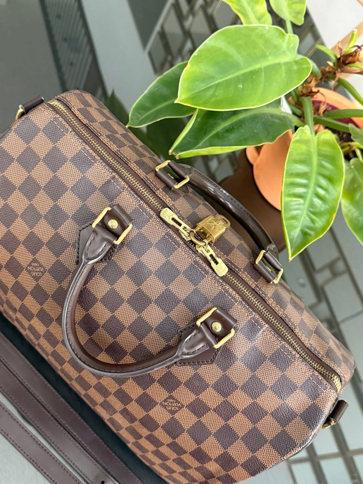Speedy 35 Bandoulier in DE with lock 🔐 key, Dustbag and Non branded Twilly -🗓️ Year: 2013