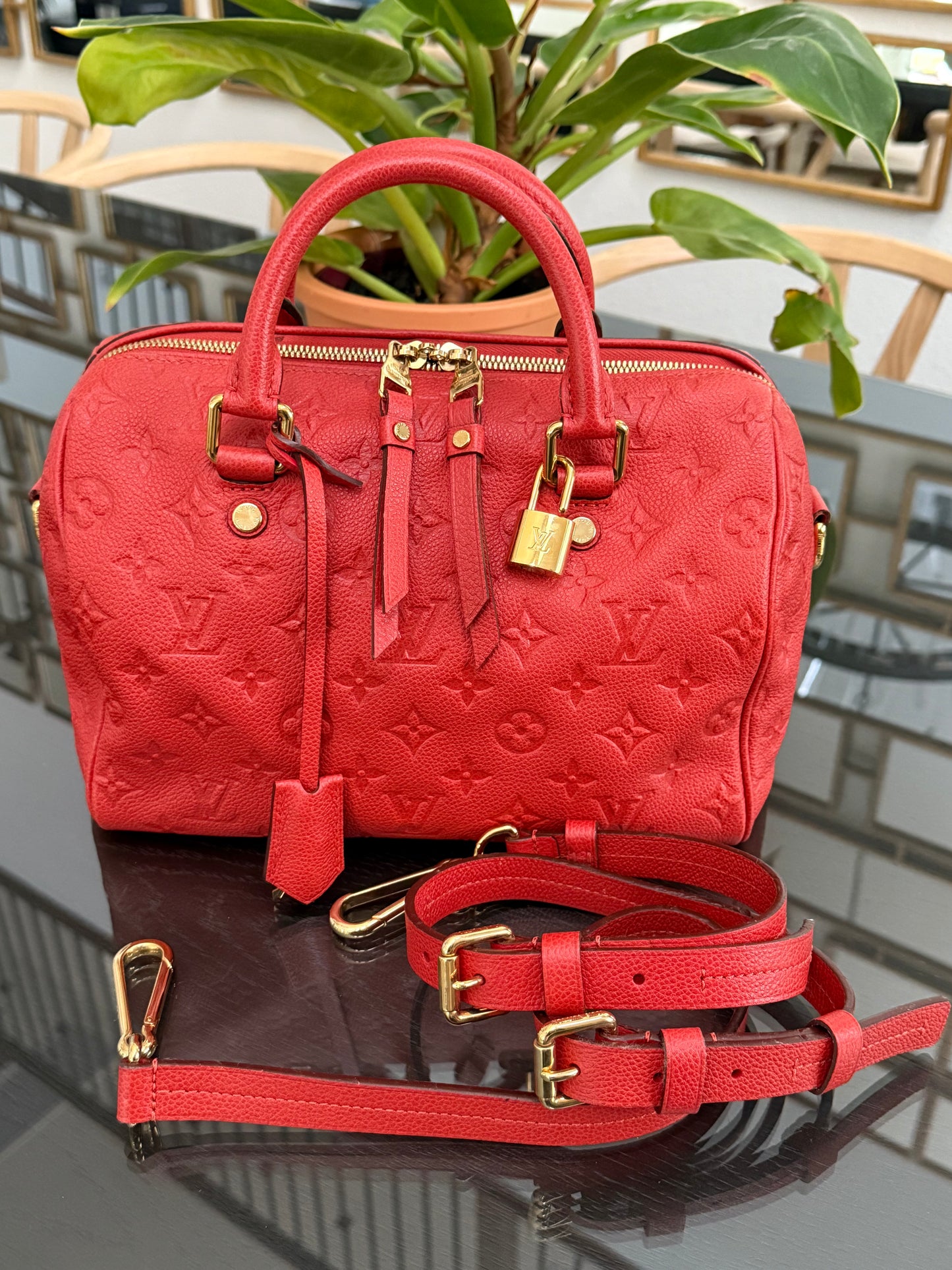 🌺Empriente Speedy 25 Bandoulier with lock 🔐 keys -🗓️ Year: 2012