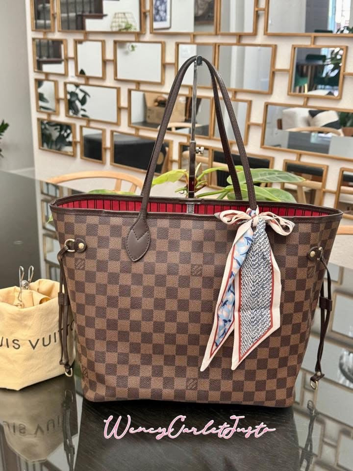 Neverfull MM in DE with Dustbag and Non branded Twilly 📅 Year: 2014
