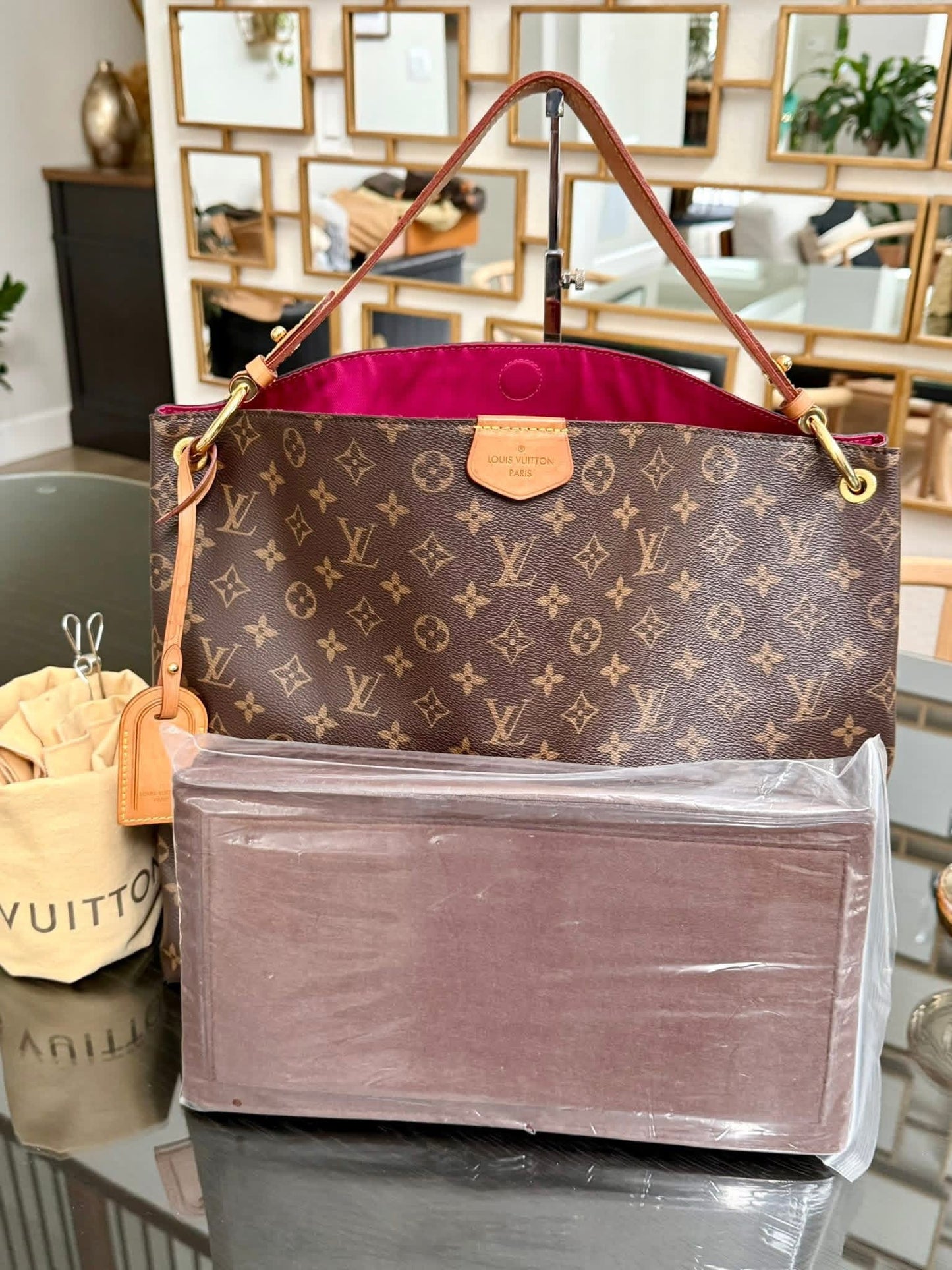 Graceful MM Monogram in Peony with Dustbag and Insert Organizer 📅 Year: 2019