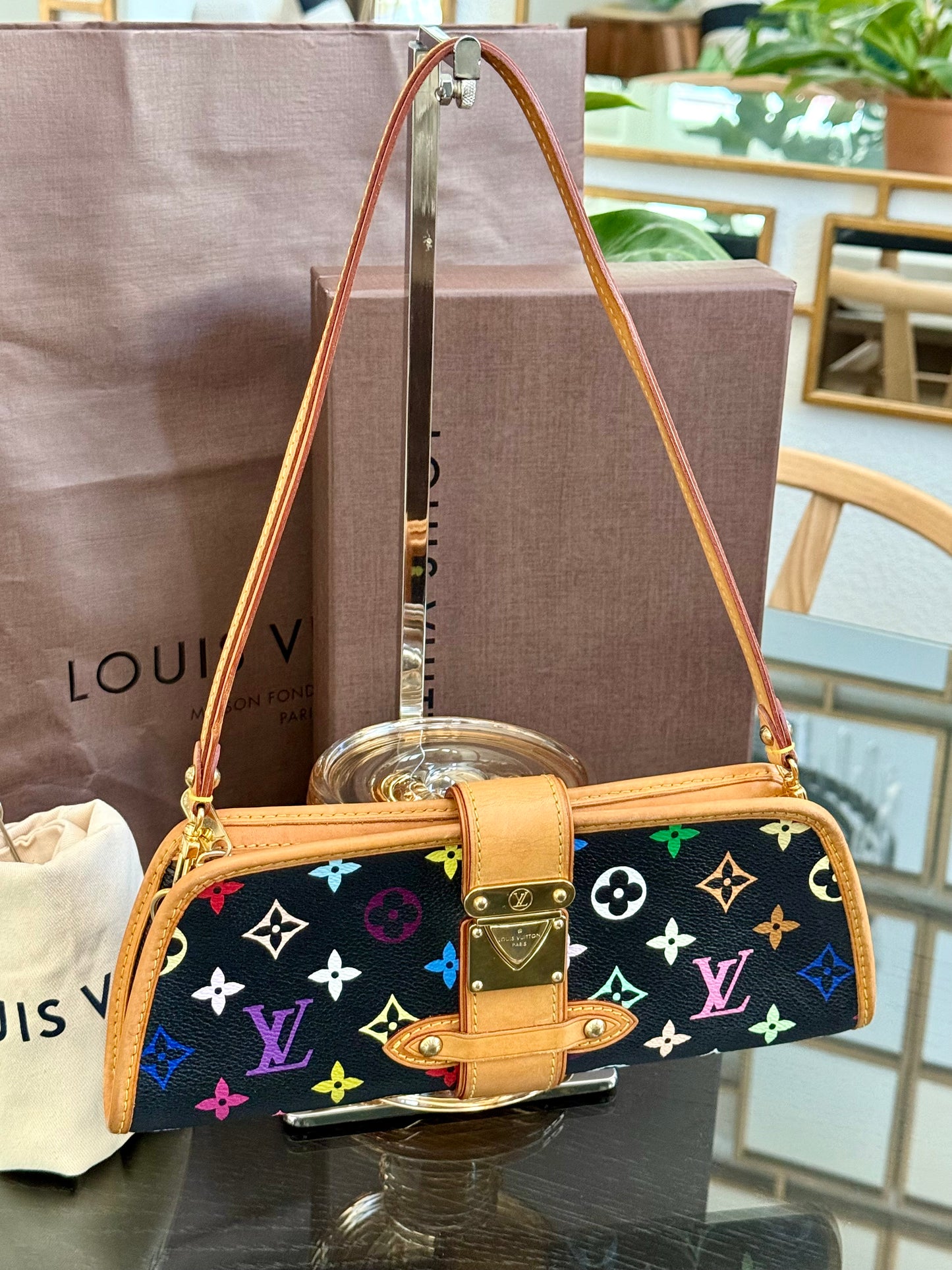 Multicolor Shirley Clutch/ Shoulder Bag with Dustbag, Box and Paper Bag 📅 Year: 2005