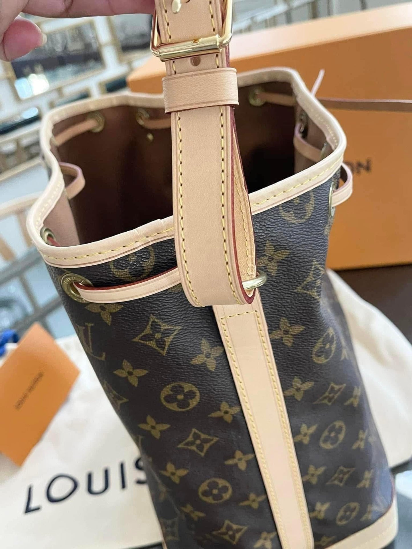 Noe GM Monogram -Brand-new replaced vachetta 💥 with Dustbag and official repair receipt from LV