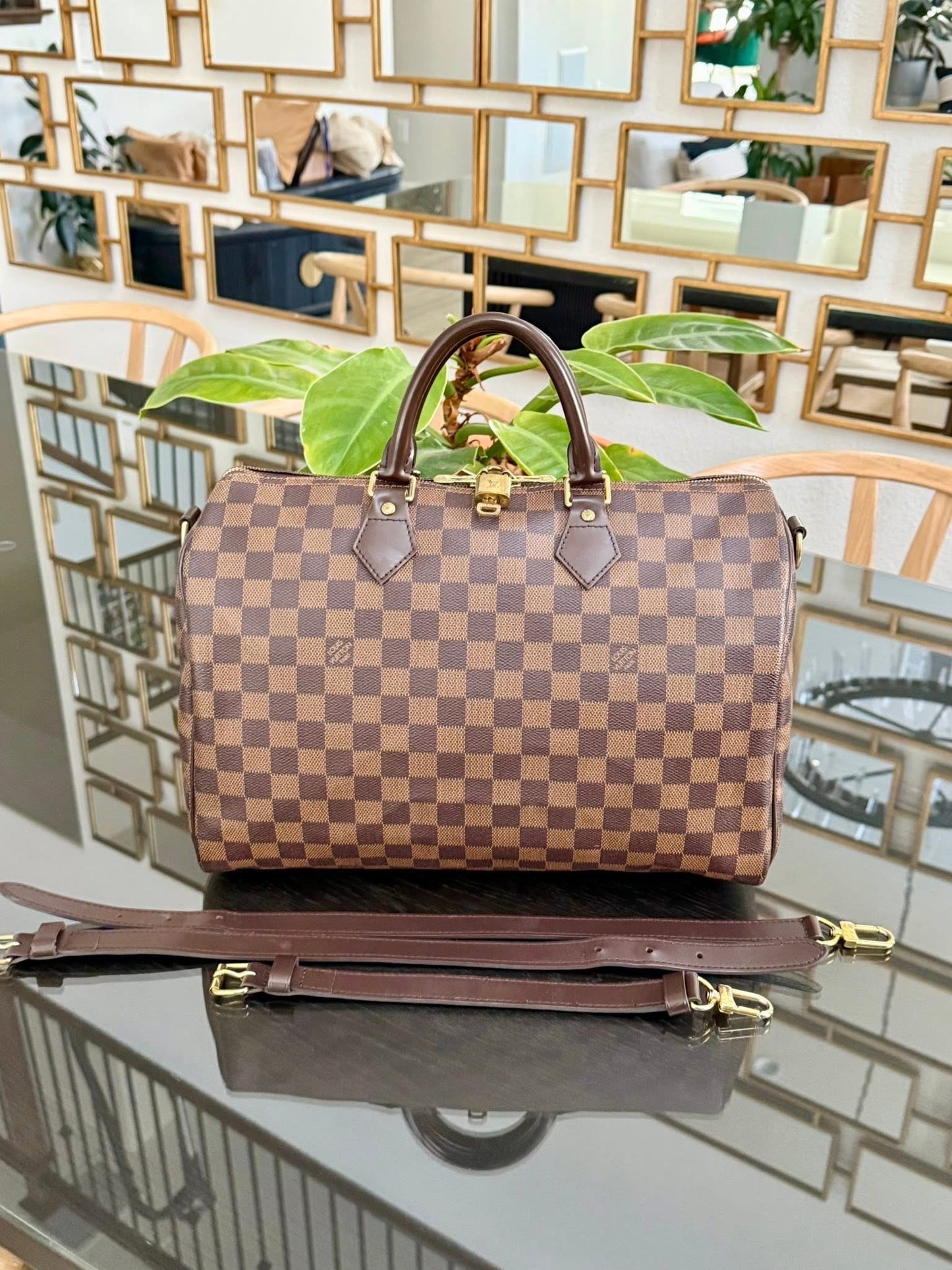 Speedy 35 Bandoulier in DE with lock 🔐 key, Dustbag and Non branded Twilly -🗓️ Year: 2013