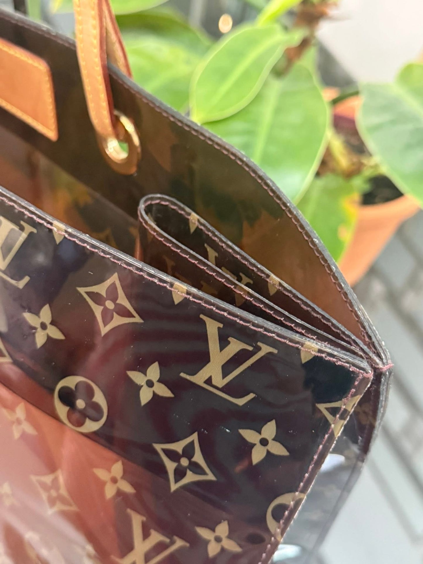 Clear Monogram Vinyl Cabas Cruise GM Tote with Pouch 📅 Year: 2000