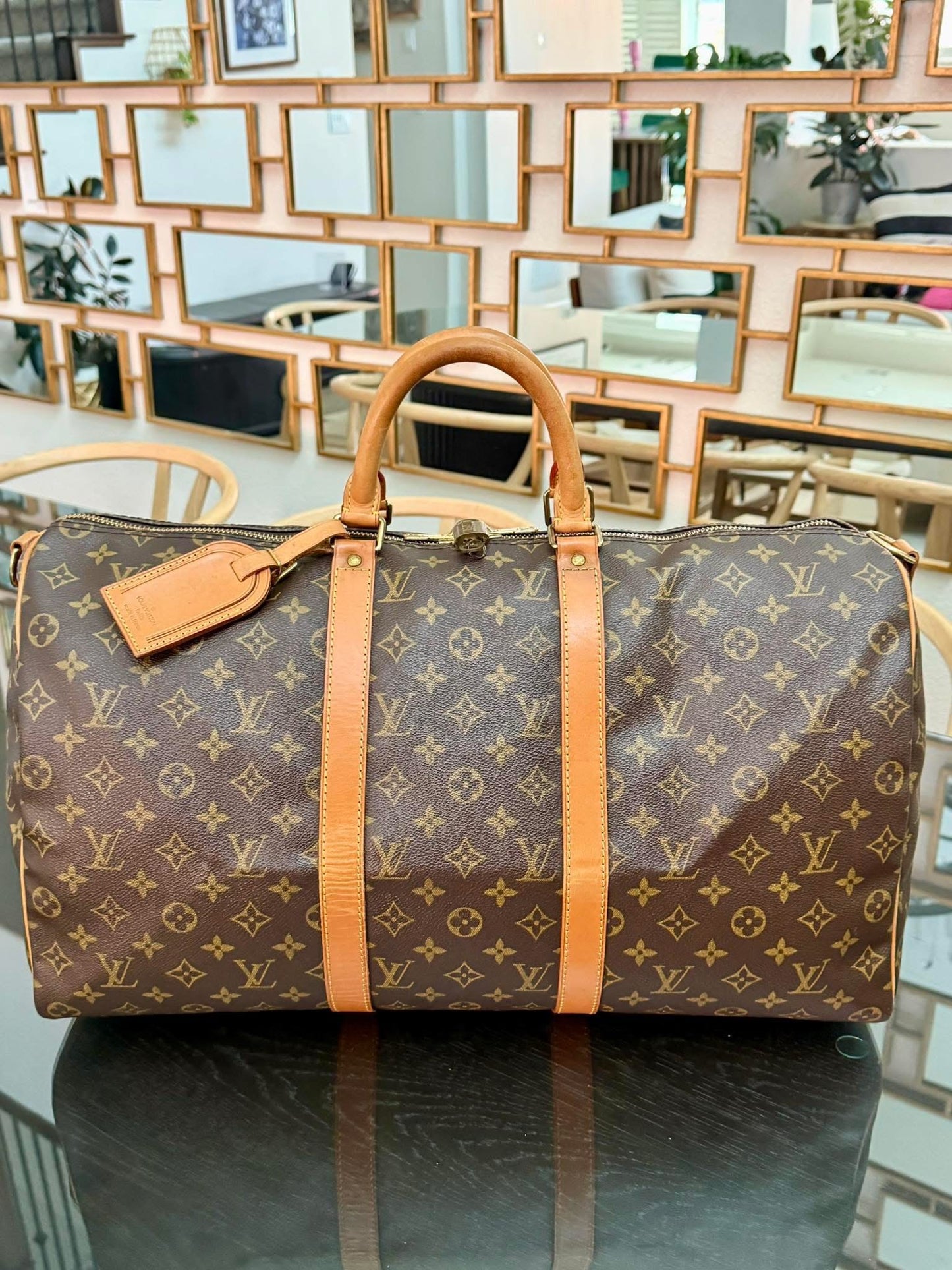 Keepall 50 Bandoulier with Original Strap, 🔐 Lock, Key , Poignet and Luggage Tag 📅 Year: 1993