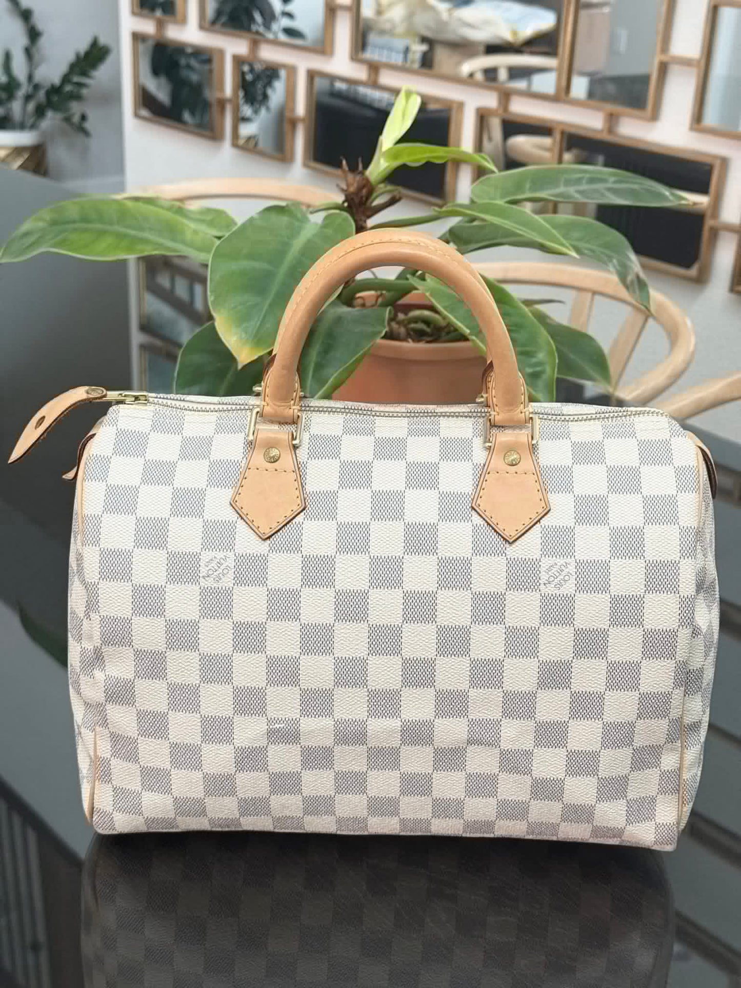 Speedy 30 in Azur with Lock 🔐 key, Dustbag and Non branded twillies -🗓️ Year: 2007