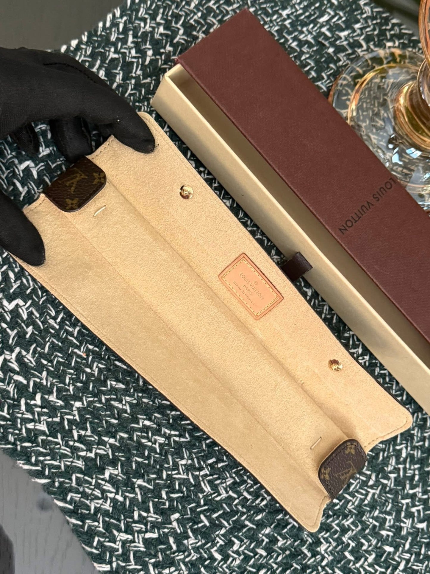 Monogram Necklace/ Bracelet Jewelry Case with Box 🗓️ Year: 2002