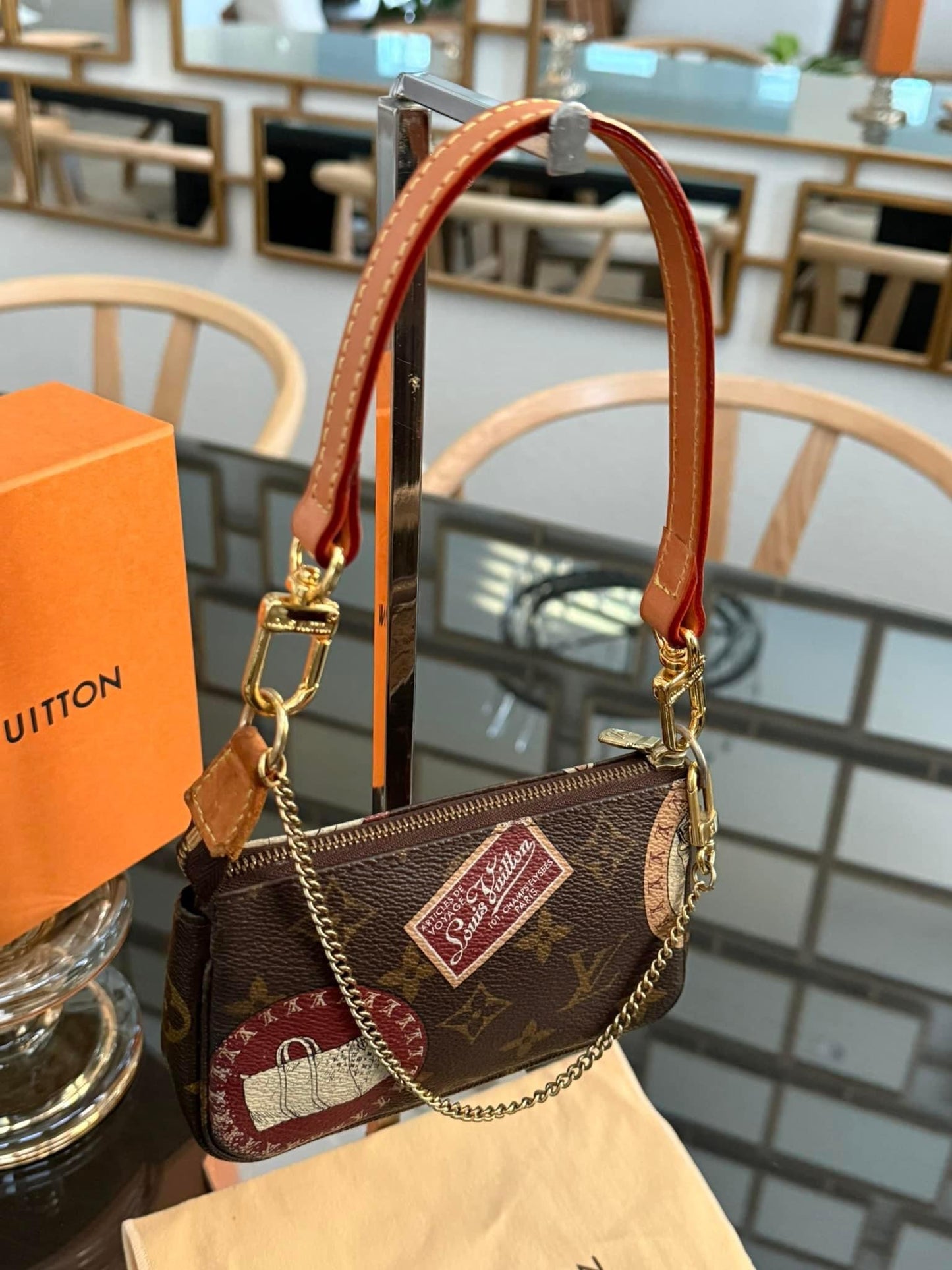Monogram Patch Mini Pochette Accessories with Vanchetta Handle, Dustbag & Box - 📅 Year: 2009