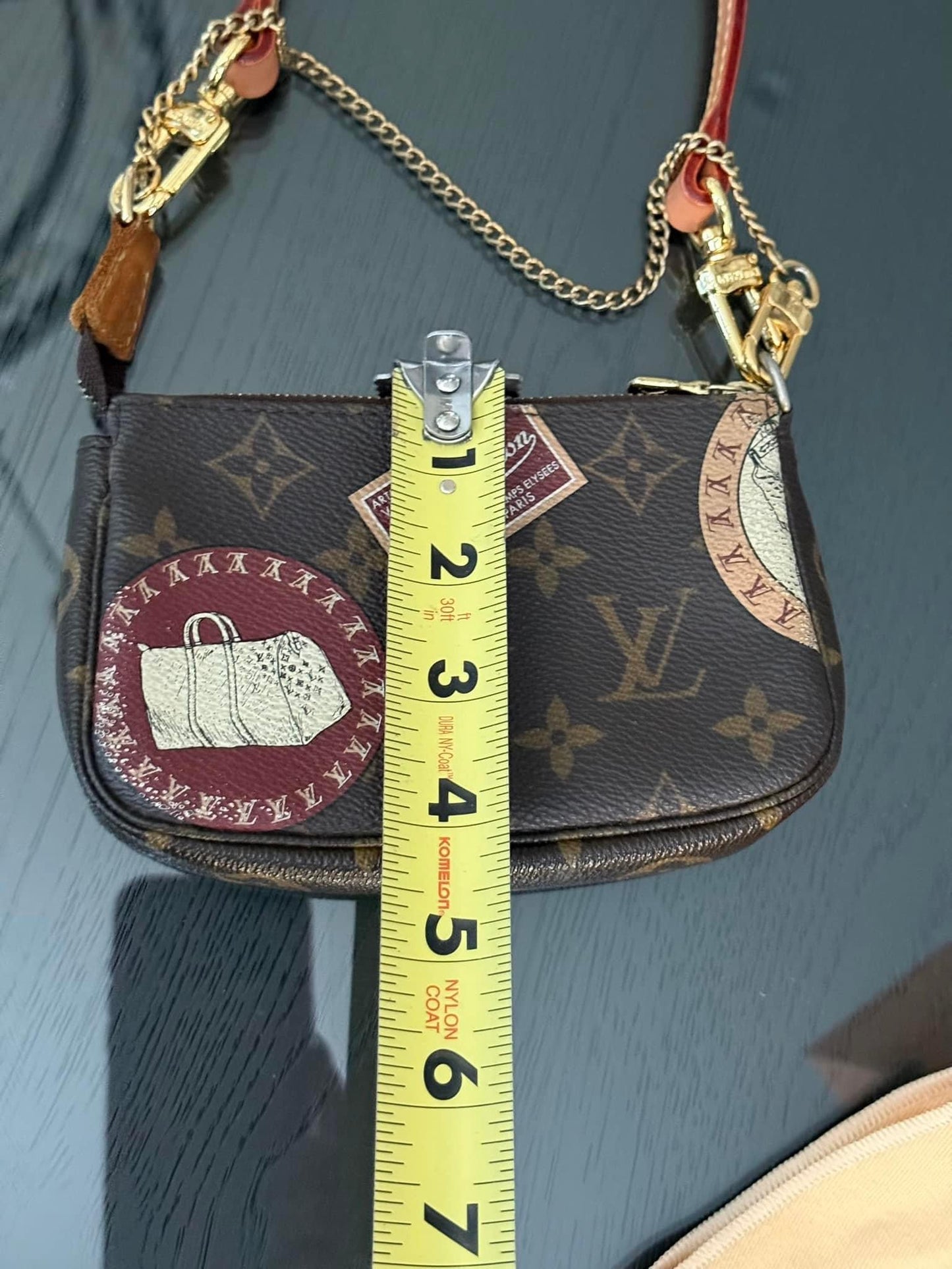 Monogram Patch Mini Pochette Accessories with Vanchetta Handle, Dustbag & Box - 📅 Year: 2009