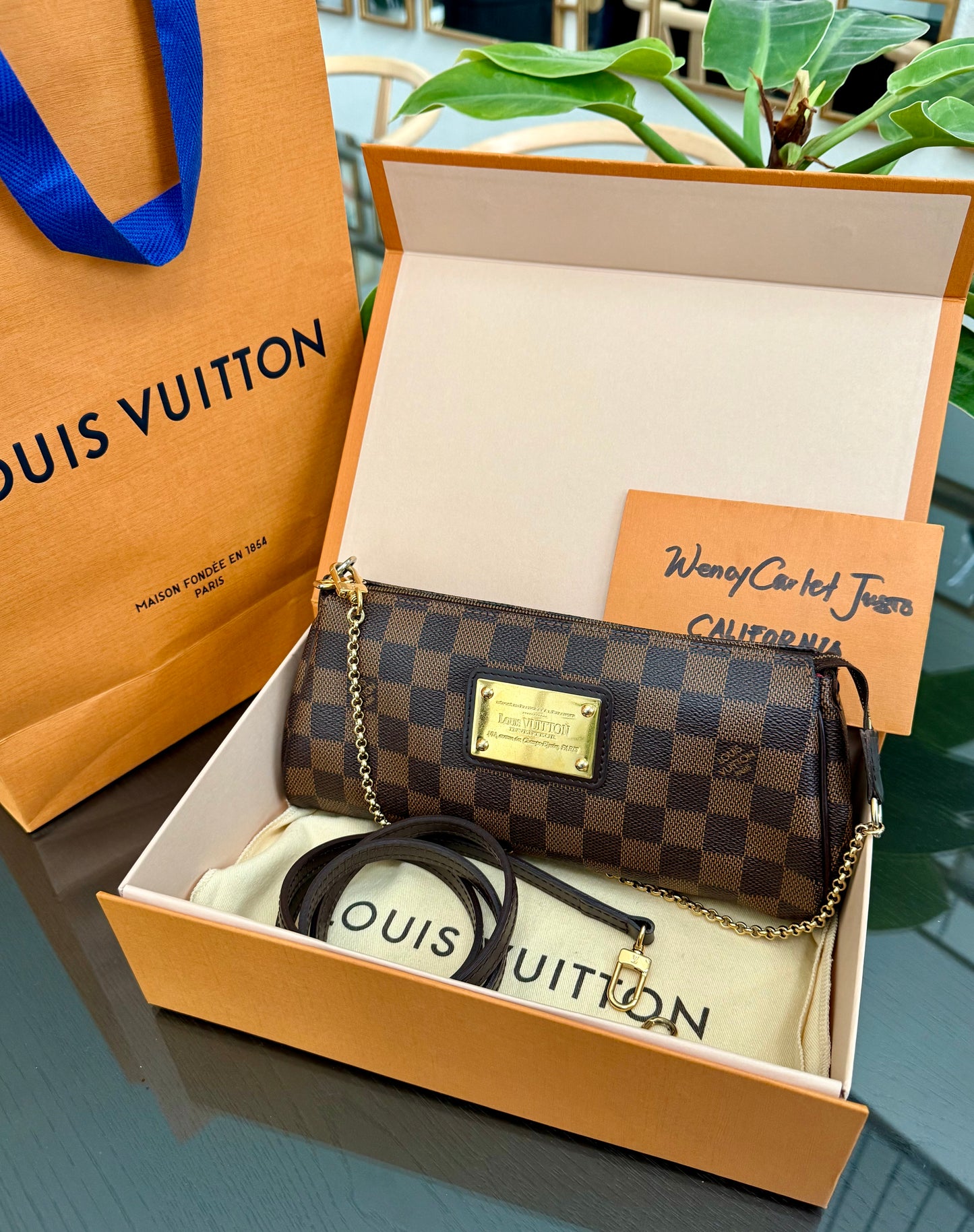 Eva Clutch in DE with Dustbag, Insert Organizer, Box and Paper bag🗓️ Year: 2010