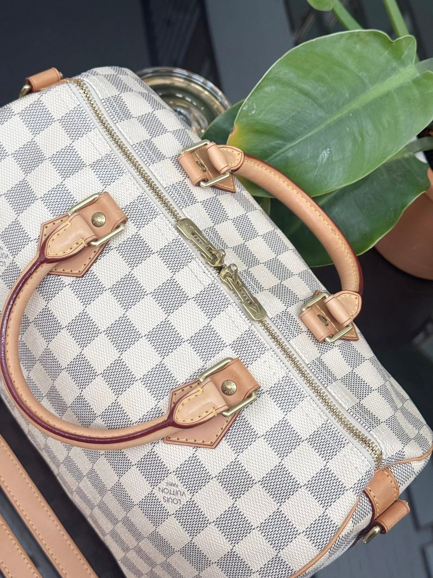 Speedy 30 Bandoulier in Azur with Original Strap, Dustbag and Insert Organizer -🗓️ Year: 2013