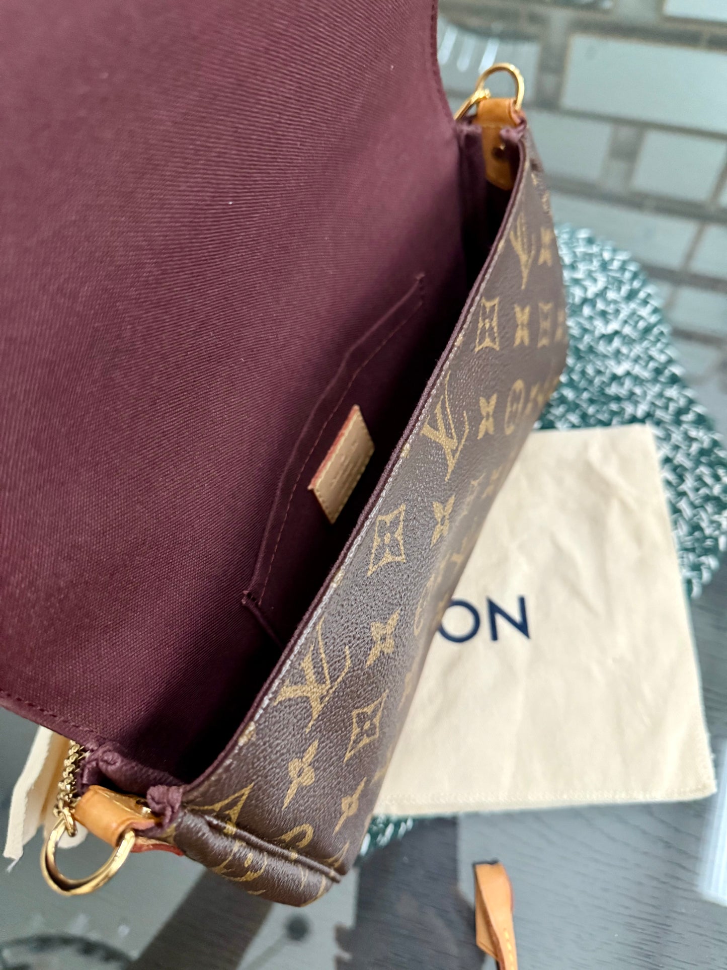Favorite MM in Monogram with Original Strap, Dustbag, Box and Paper bag 🗓️ Year: 2017