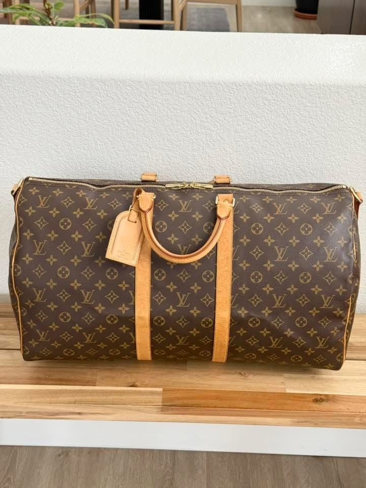 Keepall 55 Bandoulier with Original Strap, Luggage tag and Poignet 📅 Year: 2002