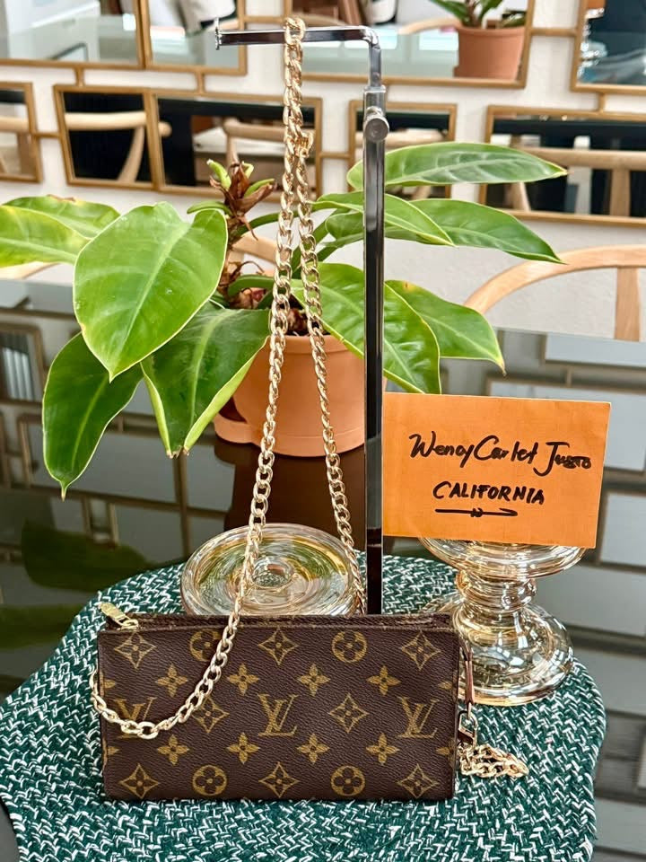 Bucket Pouch GM with insert and Non branded Chain Crossbody 🌸🌺