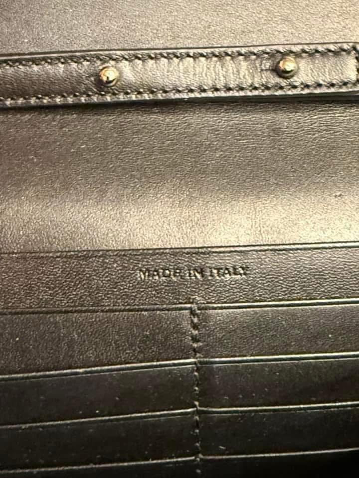 Kate Stars Calfskin Leather Chain Clutch Crossbody 📦 With Box, Dustbag, Cards, and Paper Bag