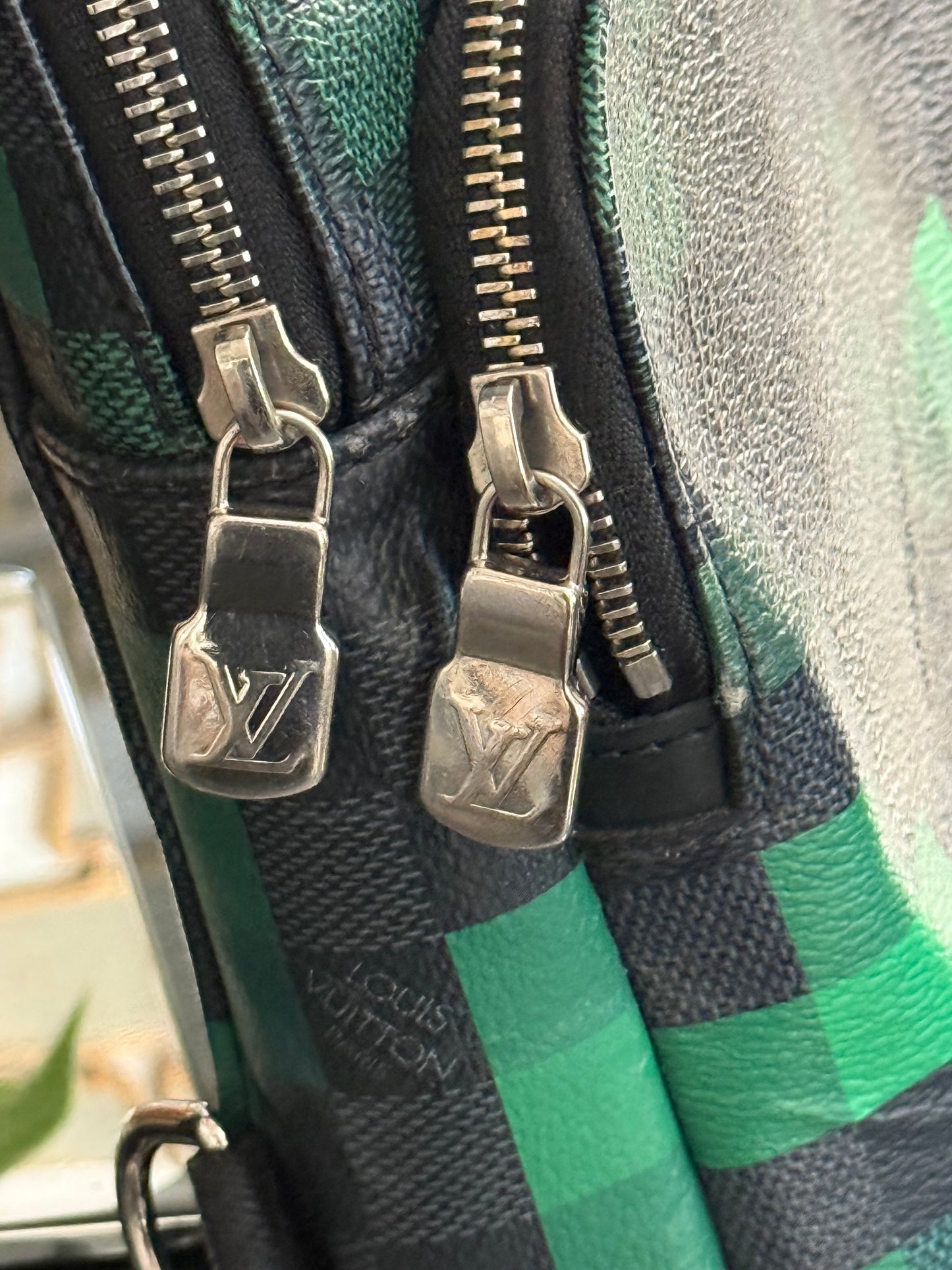 Avenue Sling Damier Graphite Green Pixel with Dustbag -Year 2018
