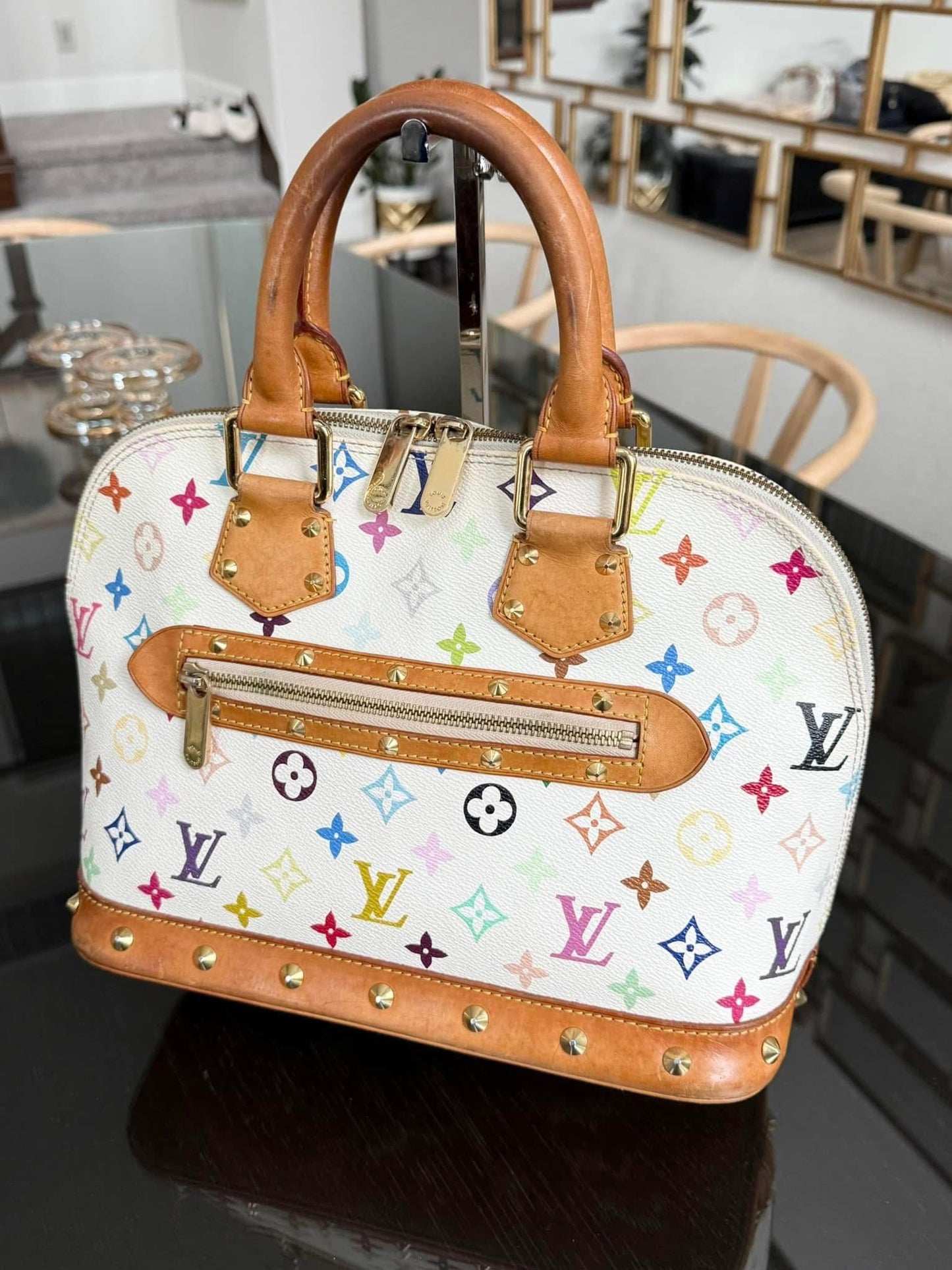 Murakami / Multicolor Alma PM with Dustbag , Insert organizer and Twilly 📅 Year: 2004