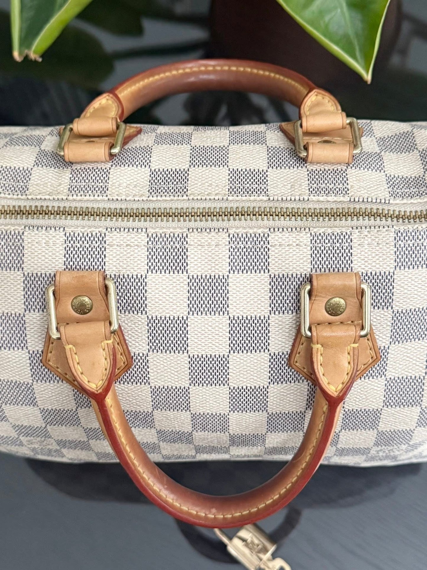Speedy 25 in Damier Azur with lock 🔐 key and Dustbag -🗓️ Year 2007