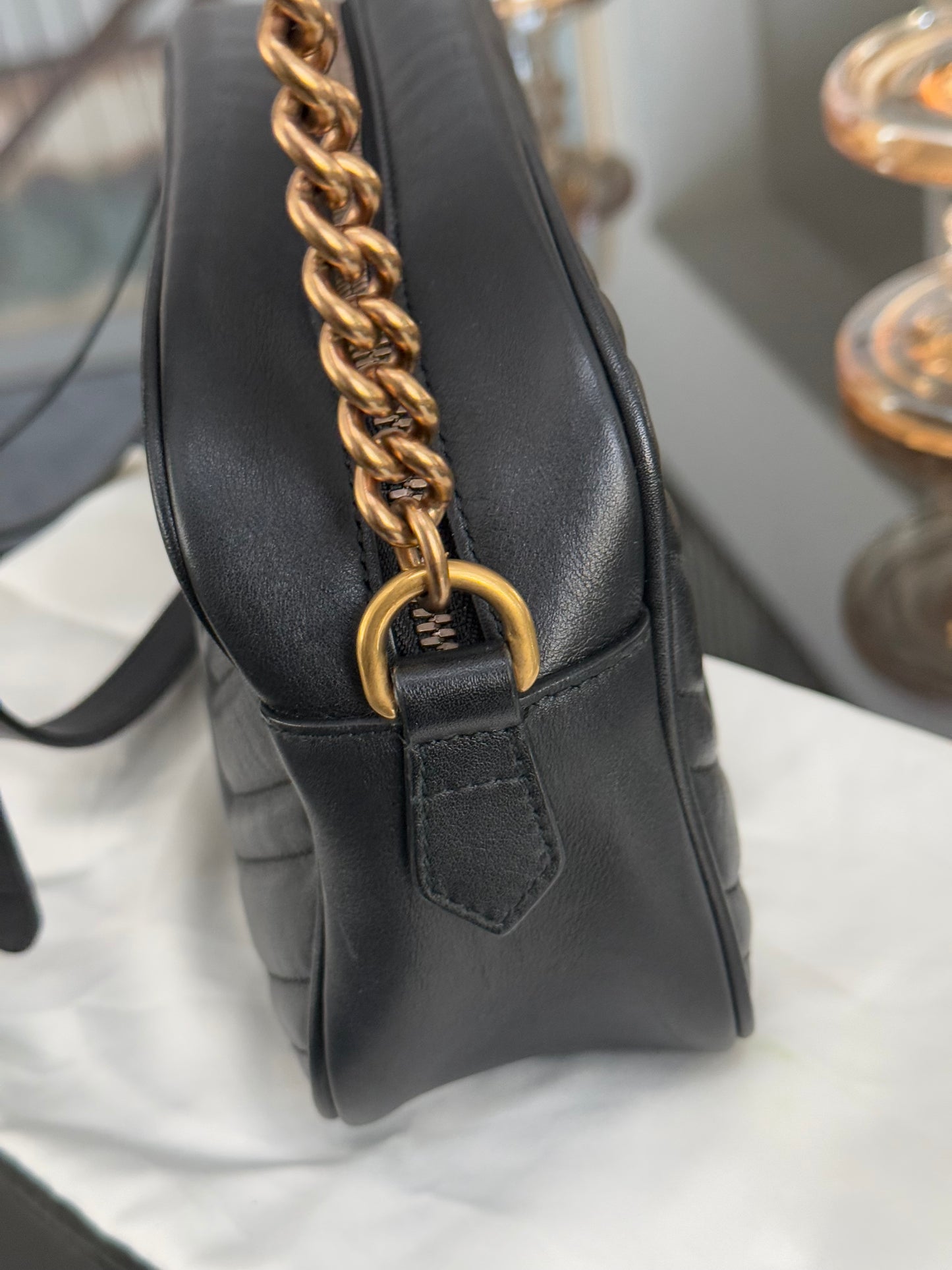 GUCCI Marmont Chain Small Shoulder/ Crossbody Bag