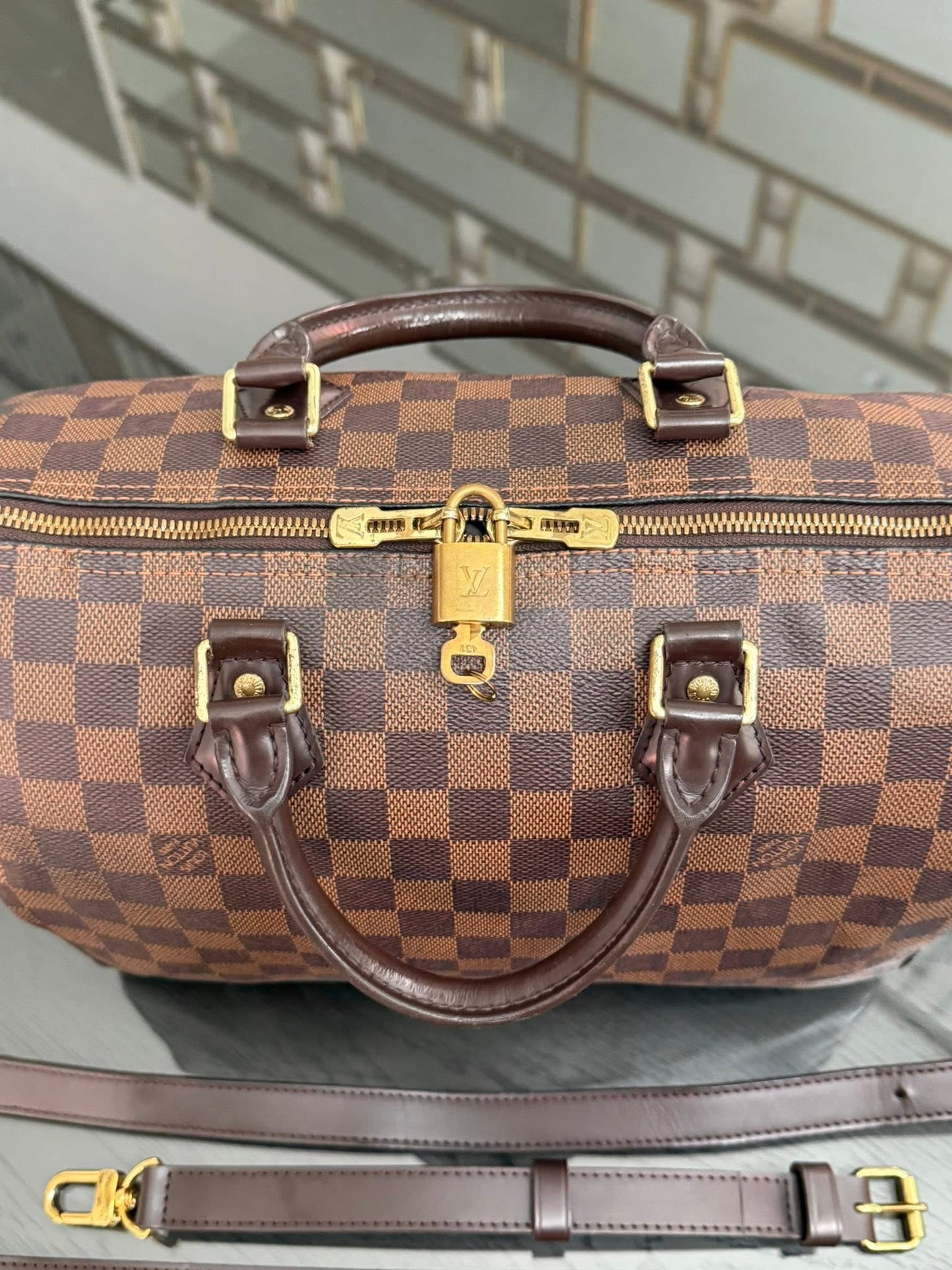 Speedy 30 Bandoulier in DE with 🔐 lock, Key, Original Strap, Insert Organizer and Dustbag -🗓️ Year: 2018
