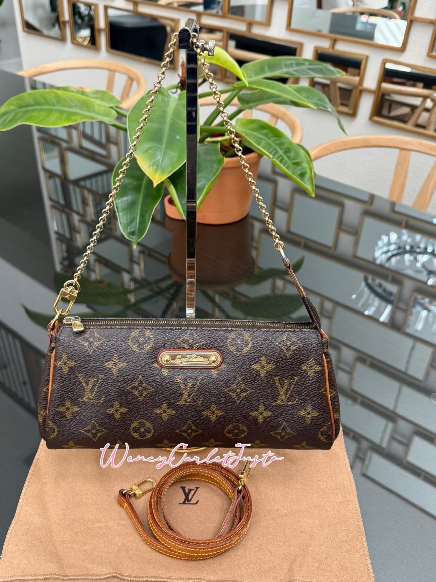 Eva Clutch in Monogram with Original Strap, Insert Organizer, Box and Paper bag 🗓️ Year: 2012