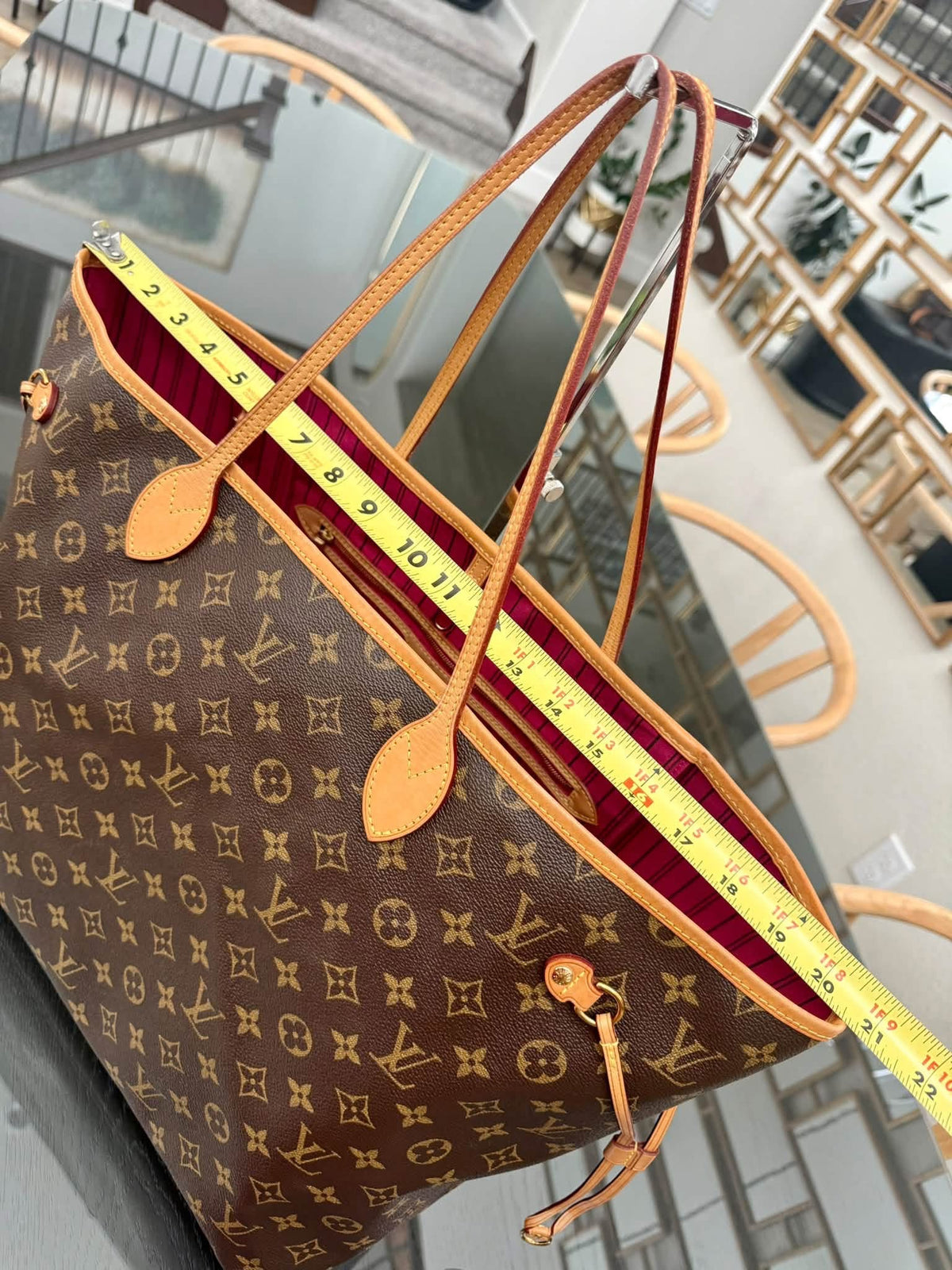Neverfull GM Monogram in Peony with Dustbag,-🗓️ Year: 2018