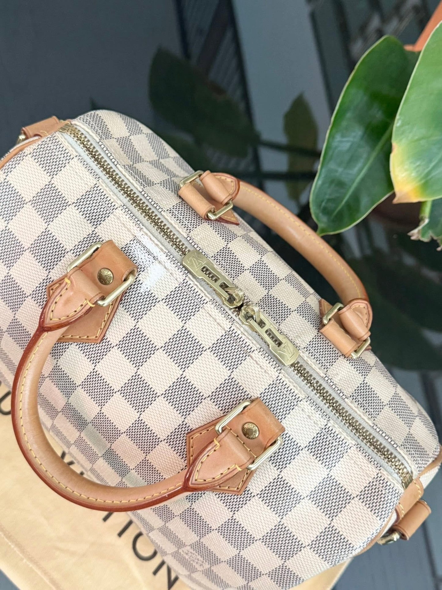 Speedy 25 Bandoulier in Azur with Original Strap, Dustbag and Insert Organizer -🗓️ Year: 2013