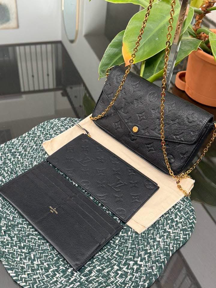 Felicie Empreinte Noir with Zippy and Card Inserts comes with Original Strap, Dustbag, Box and Paper bag 🗓️ Year: 2017